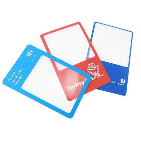 مكبر بطاقة العمل المستقيم 3X - 3X عدسة مكبرة لبطاقات العمل المستقيمة الملونة