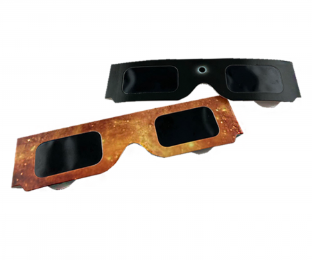 Esquisse schématique des lunettes en papier Solar Eclipse.