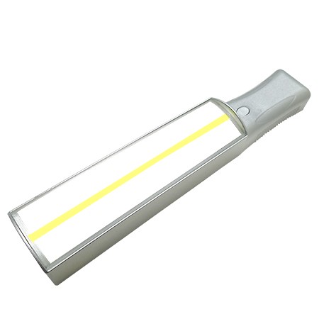 Lente d'ingrandimento portatile con barra illuminata a LED 4X con linea di tracciamento gialla