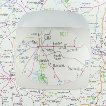 方形底帶燈圓頂放大鏡紙鎮