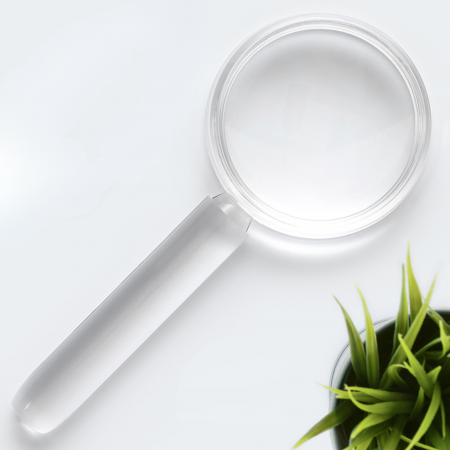 3倍手持放大鏡 長條手持放大鏡 放大閱讀放大鏡 手持閱讀放大鏡 文件放大鏡 透明手柄放大鏡 輕巧易握,放大閱讀書籍、報紙、地圖,方便查看文件、小印刷品 - 二合一透明手持放大鏡附放大桿-630-RM-7