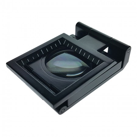6X Dia.28mm Lens Metal Foldable Linen Tester