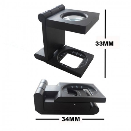 6X 14mm Lens Metal Foldable Linen Tester