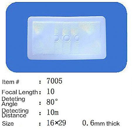 PIR 센서 프레넬 렌즈 세부 정보