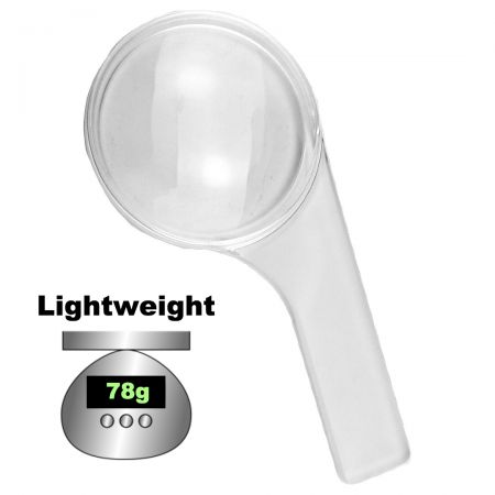 lightweight plastic clear hand held magnifier