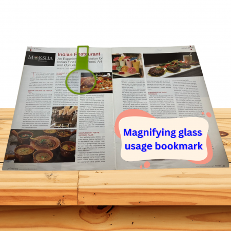 ミニブックマーク拡大鏡使用ブックマーク。