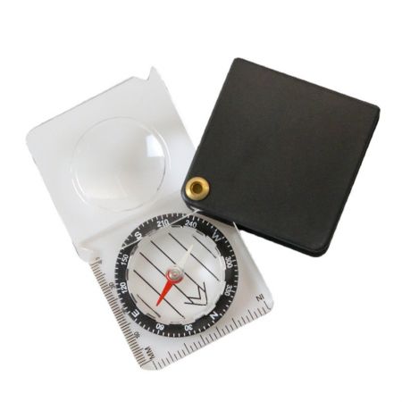 Multifunctional Portable Outdoor Products with Magnifying Glass and Compass - Convenient and versatile plastic pocket compass magnifying glass