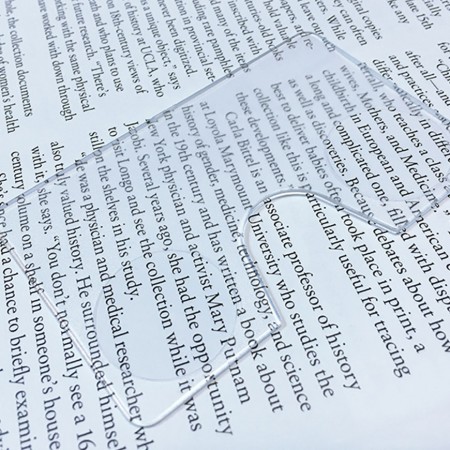 Acrylic pocket reading magnifying glass