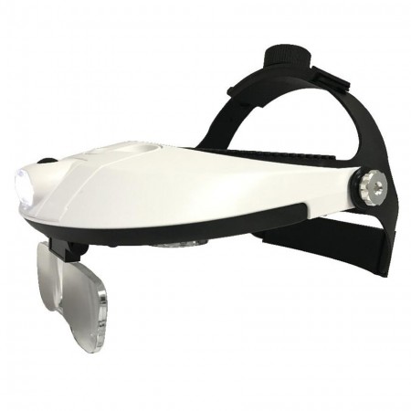 Lupa de diadema con luz