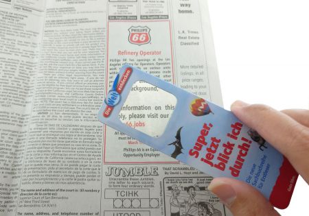 cardboard magnifier 3x magnifying effect