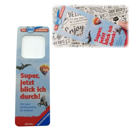 Pocket Size 3x Cardboard Magnifier - pocket size 3x carbpard magnifier