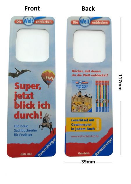 cardboard magnifier dimension