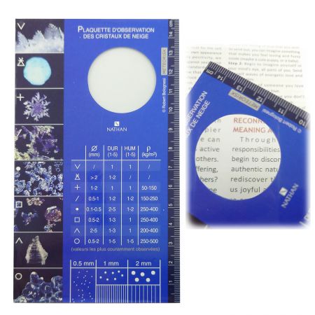 Postcard Size 3x Cardboard Magnifier with Ruler Scale