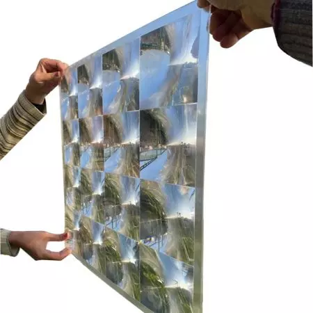 원형 패널이 있는 태양열 집광기