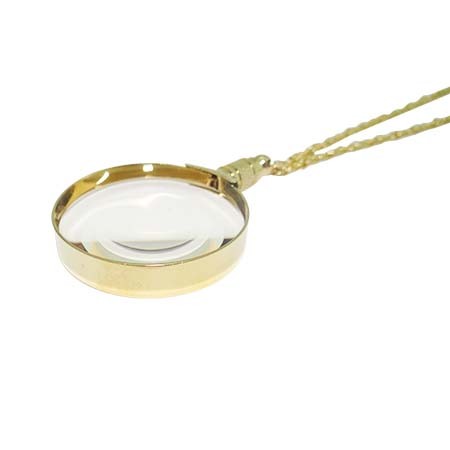 Klassische goldene Halskettenlupe