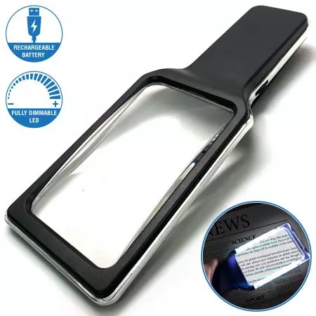 rechargeable battery fully dimmable LED magnifier