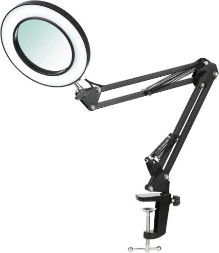 LED Clamp Desk Lamp Magnifier