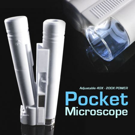 Lupa de microscopio de bolsillo