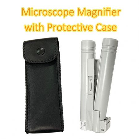 lente d'ingrandimento per microscopio con custodia protettiva
