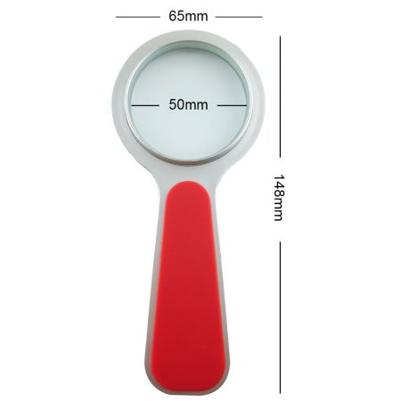 size of 50mm 3x Plastic Magnifier