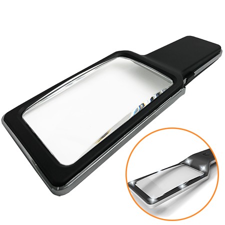 3X / 8D 矩形手持式6LED燈三段式放大鏡 - 從4個LED燈,改良為6個超高亮LED燈放大鏡