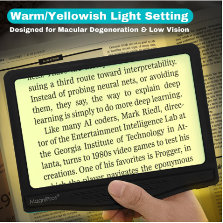 書頁式閱讀放大鏡暖光柔和舒適,放大文字清晰,長時間閱讀不傷眼,輕鬆享受閱讀樂