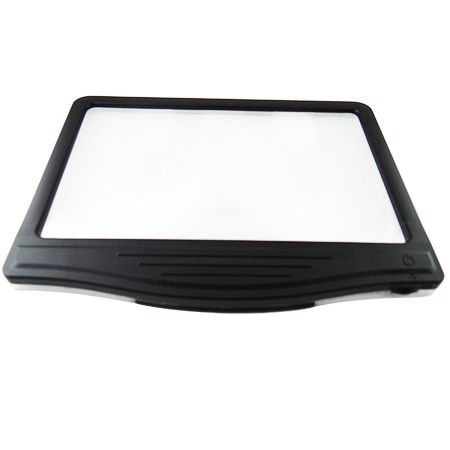 4X LED Page Reader Magnifier with 12 Dimmable Anti-Glare LED Lights - 4X Anti-Glare LED Book Reading Magnifier