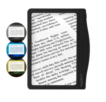 3倍LED書頁型放大鏡 書頁LED型閱讀放大鏡 3倍LED閱讀放大鏡 書頁LED放大鏡 閱讀用放大鏡 全版面LED閱讀放大鏡 - 最新型閱讀用LED放大鏡