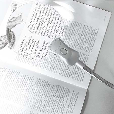 Lupa LED manos libres de 3,5" 2X 4X bifocal