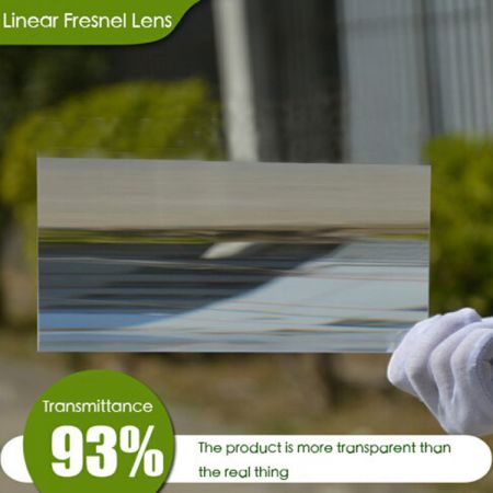 linear fresnel lens transmittance 93%