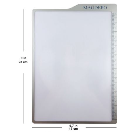 full page Fresnel lens magnifier sheet dimensions