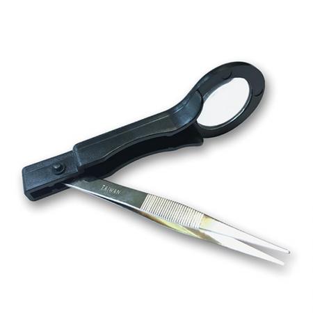 Lupa de pinza de metal