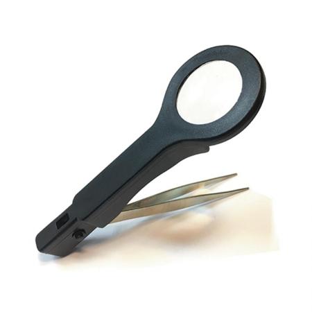 Lupa de pinza de metal
