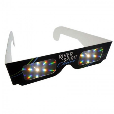 Toptan Karton Kağıt 3D Gökkuşağı Gözlükleri - Kağıt 3D Havai Fişek Gözlükleri