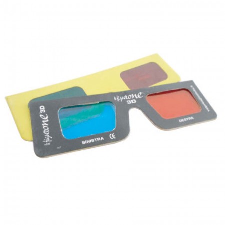 نظارات ورقية ثلاثية الأبعاد باللون الأحمر والأزرق