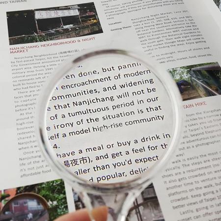 手持式透明迷你兒童輔助閱讀放大鏡