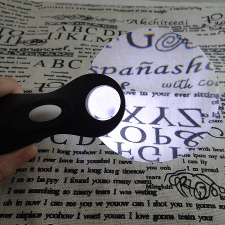 Rimless LED Lighted magnifier with handle