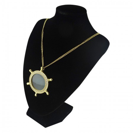 4-кратное золотое подвесное увеличительное стекло в форме руля