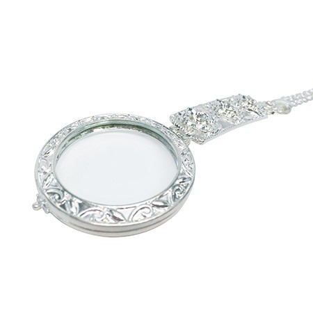 Handle Foldable Pendant Magnifier with necklace