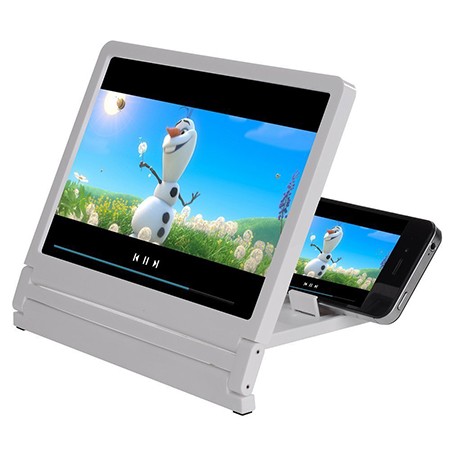 7.8" 3D Enlarger Screen Magnifier with Foldable Holder Stand for Smartphone