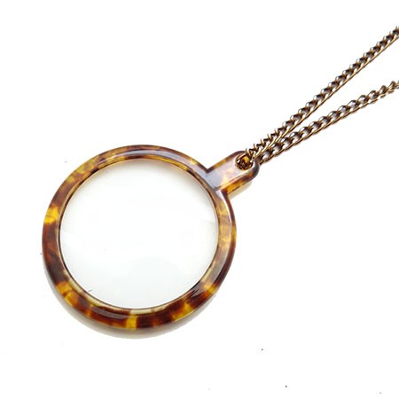 Turtle Shell Pattern Pendant Necklace Magnifier - Turtle Shell Pattern Necklace Magnifying Glass