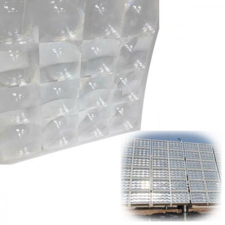 Il concentratore solare con lente di Fresnel ha un'elevata trasmissione luminosa del 92%, adatto per il sistema di collettori di energia solare.