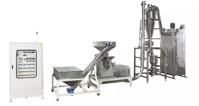 Pin mill powder handling processing equipment for sugar, spice and herb
