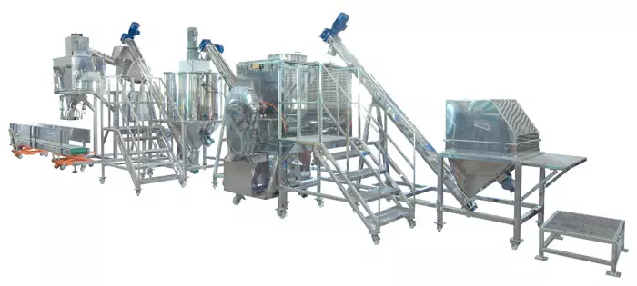 industry rotary cone mixer turnkey system