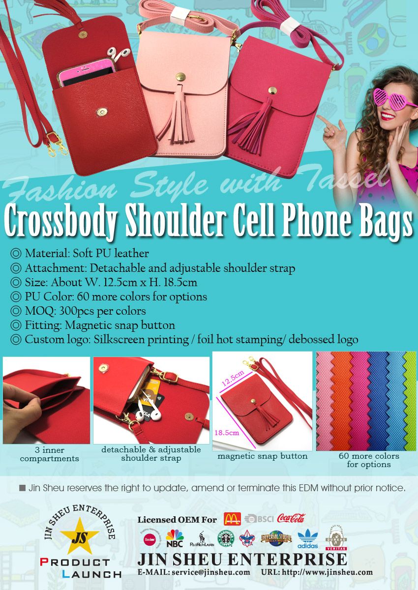 Crossbody skulder mobiltelefon tasker