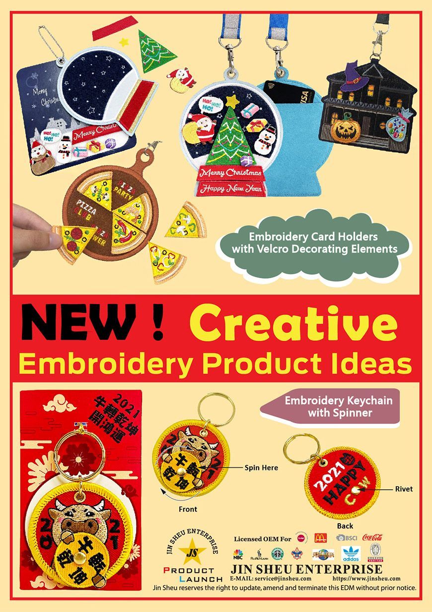 Produits de broderie sur mesure de nouveau style