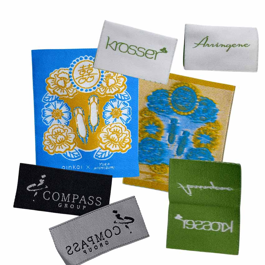 Etichette personalizzate da cucire per abbigliamento