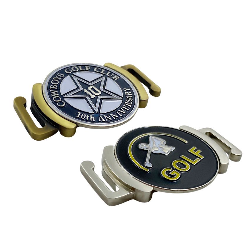 personalisierte weiche Emaille-Ballmarker für Golf-Schuhclips