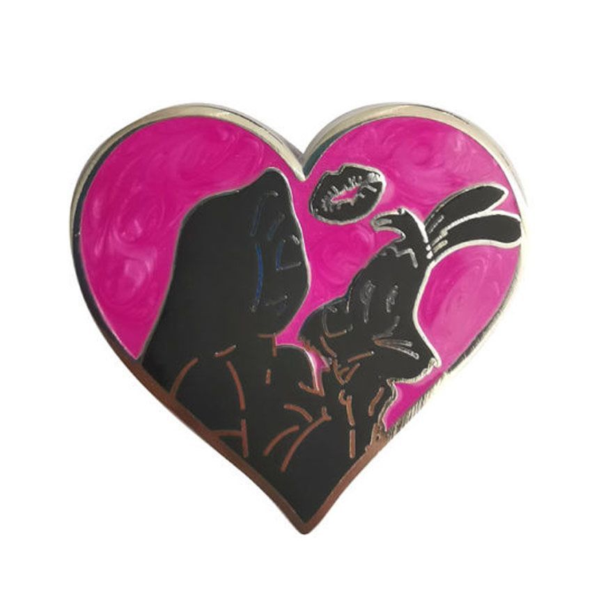 Custom Enamel Lapel Pins with Pink Pearlescent Enamel