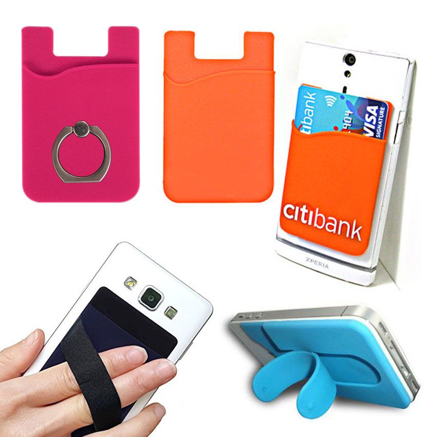 Adhesive credit card holder